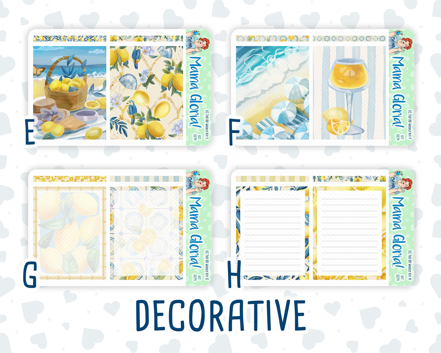 Kit 0274 - 7x9 - Daily Duo - Weekly Kit - July - Sunny Lemon Shore