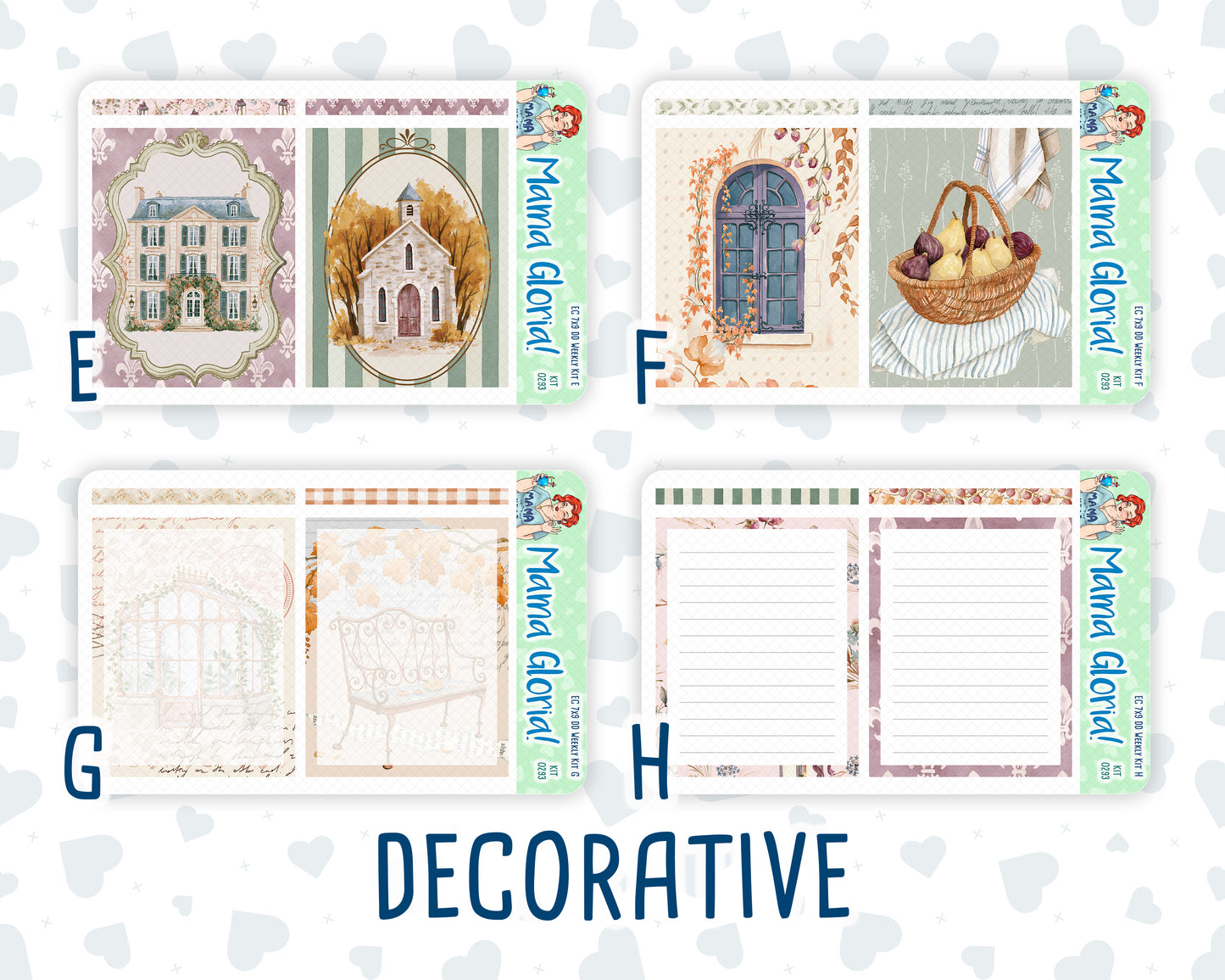 Kit 0293 - 7x9 - Daily Duo - Weekly Kit - September - Fleur de Provence