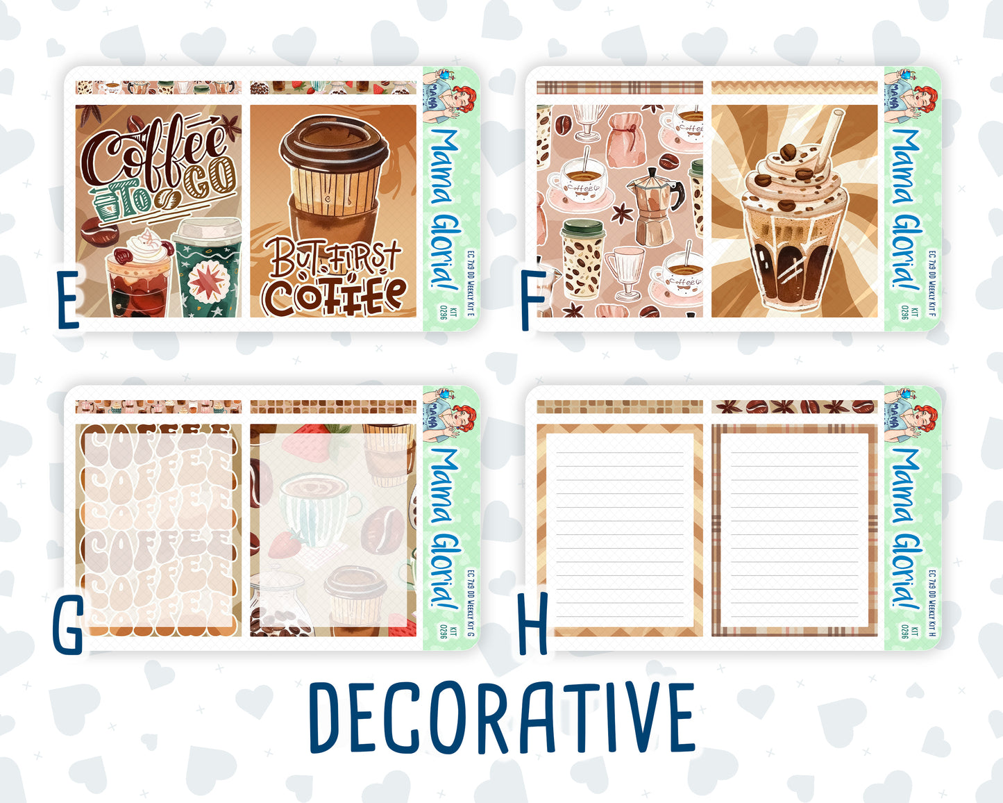 Kit 0296 - 7x9 - Daily Duo - Weekly Kit - September - Coffee Break