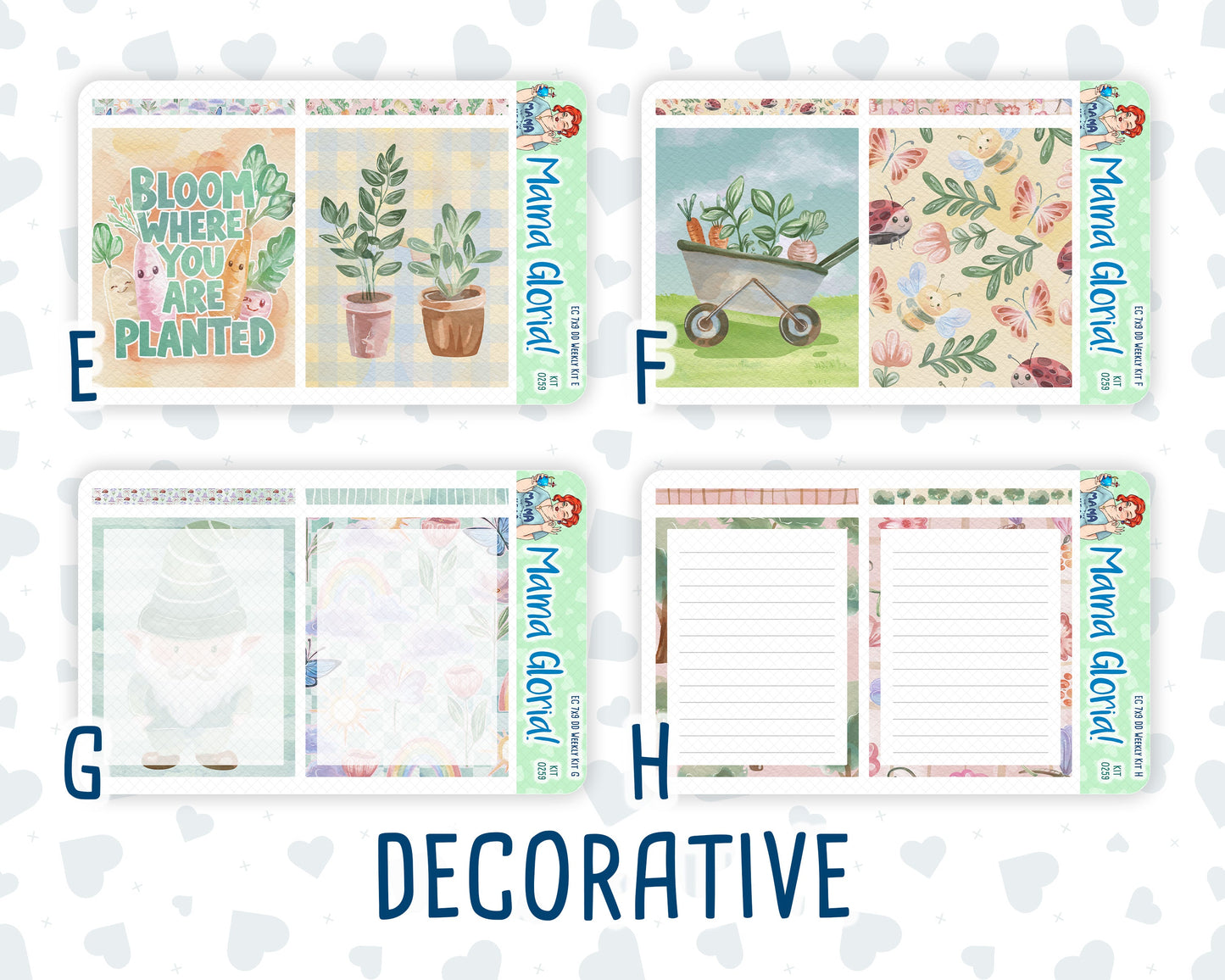 Kit 0259 - 7x9 - Daily Duo - Weekly Kit - March - Spring Garden Chores