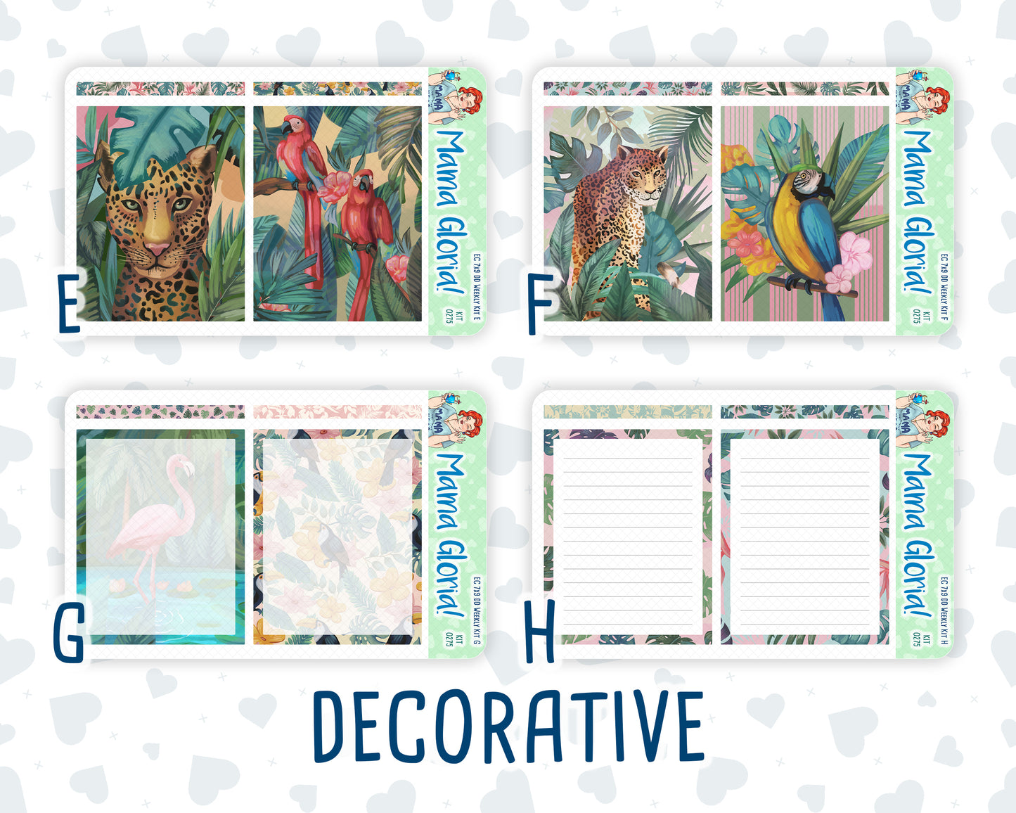 Kit 0275 - 7x9 - Daily Duo - Weekly Kit - July - Tropical Safari Blush