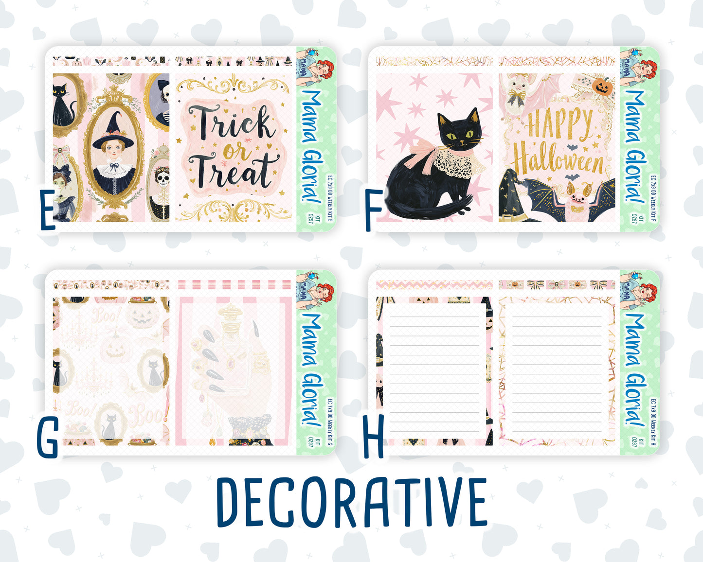 Kit 0297 - 7x9 - Daily Duo - Weekly Kit - October - Pink Spell