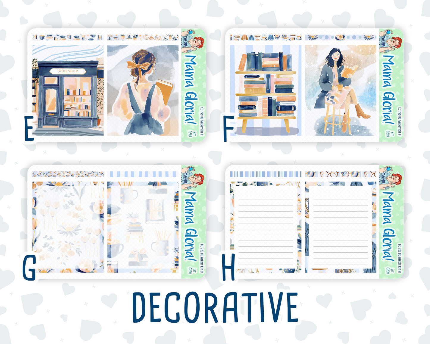 Kit 0299 - 7x9 - Daily Duo - Weekly Kit - October - Book Nook