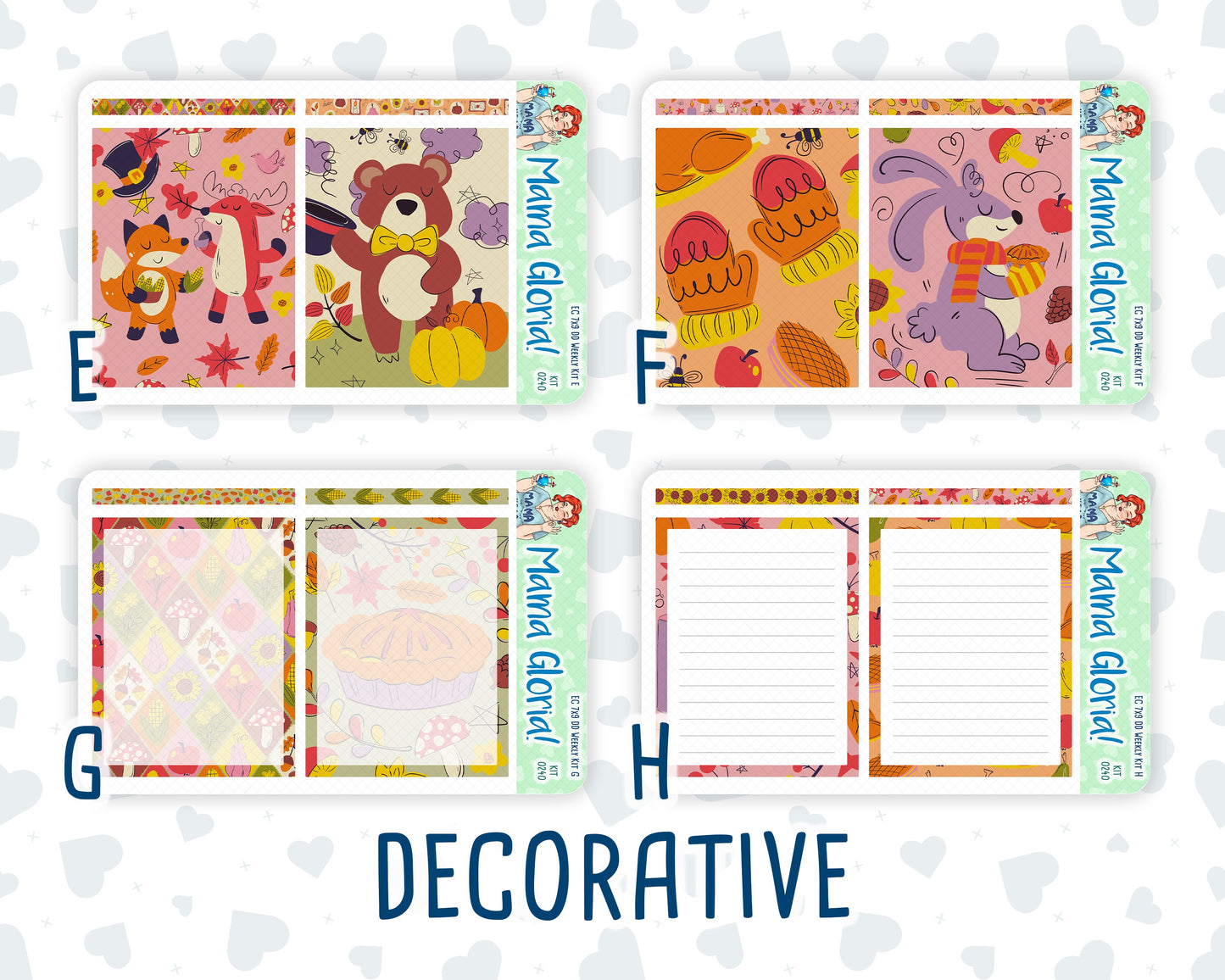 Kit 0240 - 7x9 - Daily Duo - Weekly Kit - November - Cozy Thanksgiving