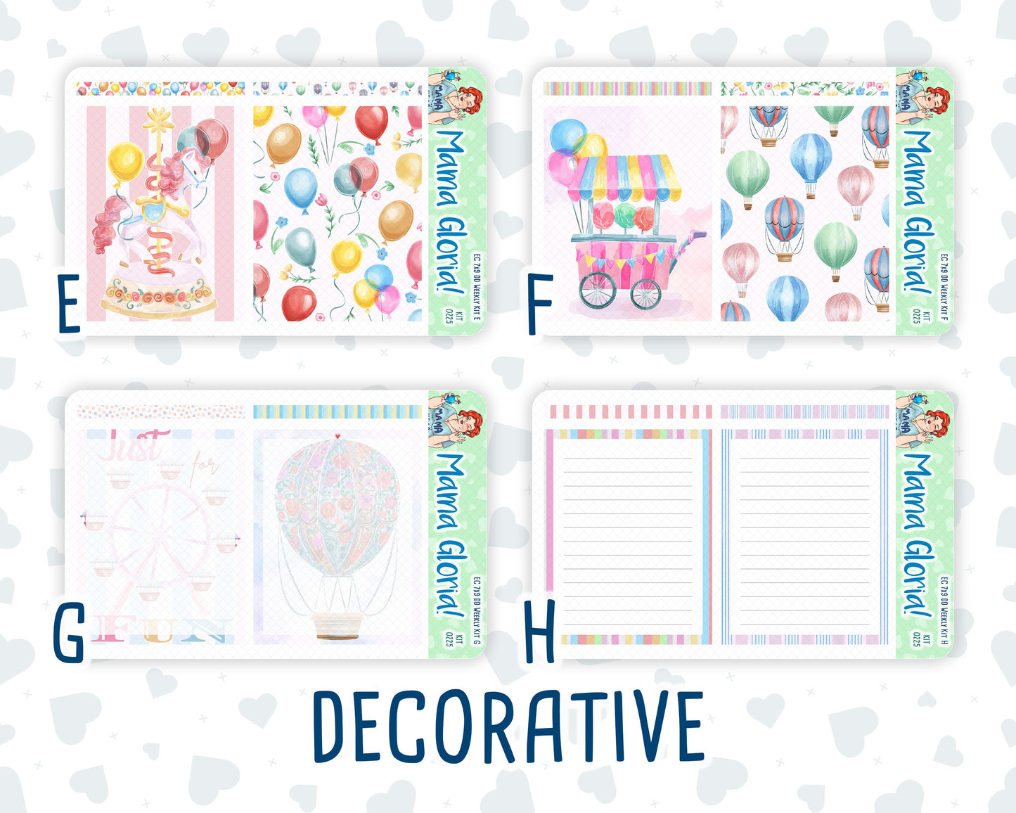Kit 0225 - 7x9 - Daily Duo - Weekly Kit - July - Carnival Joy