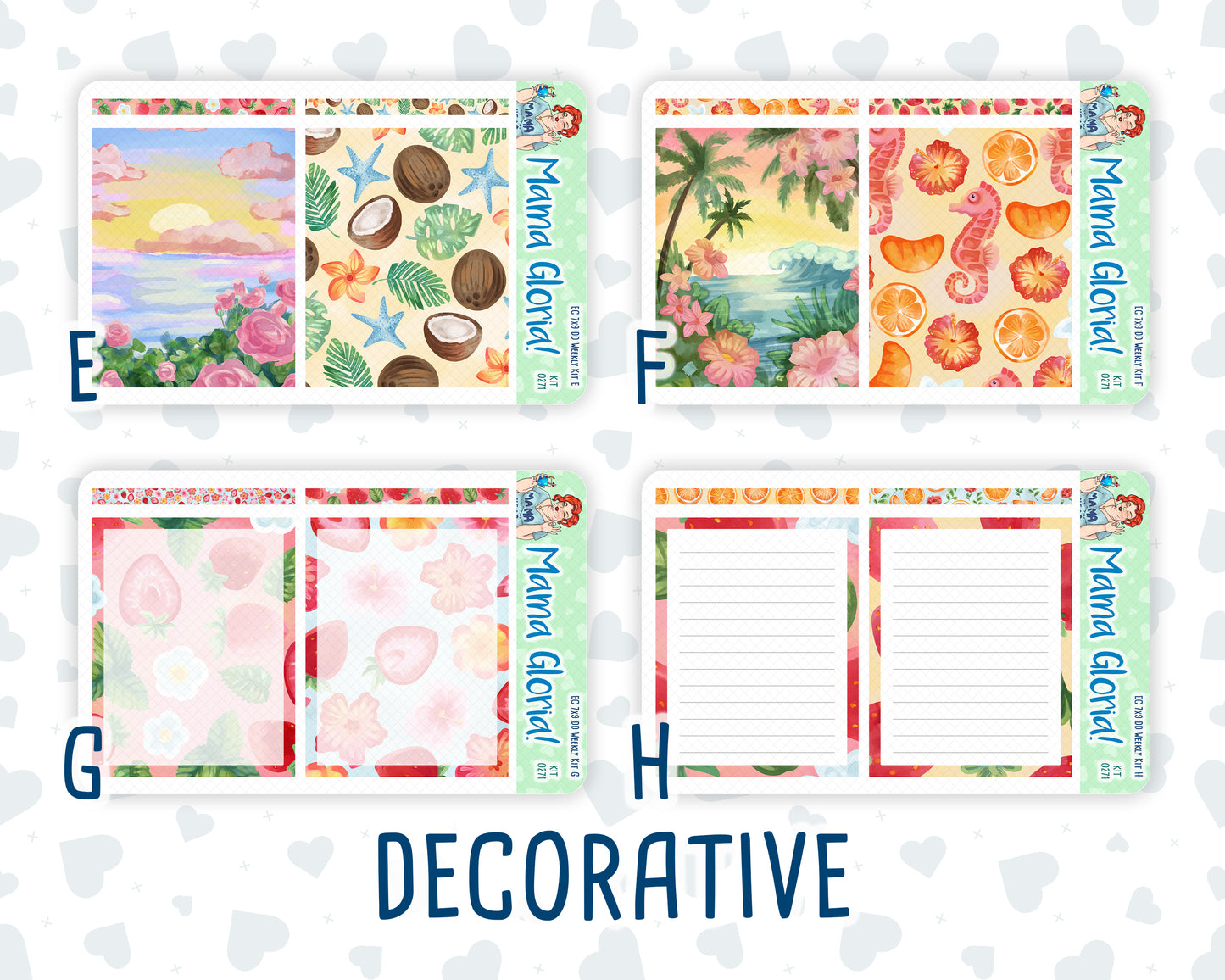 Kit 0271 - 7x9 - Daily Duo - Weekly Kit - June - Strawberry Shore