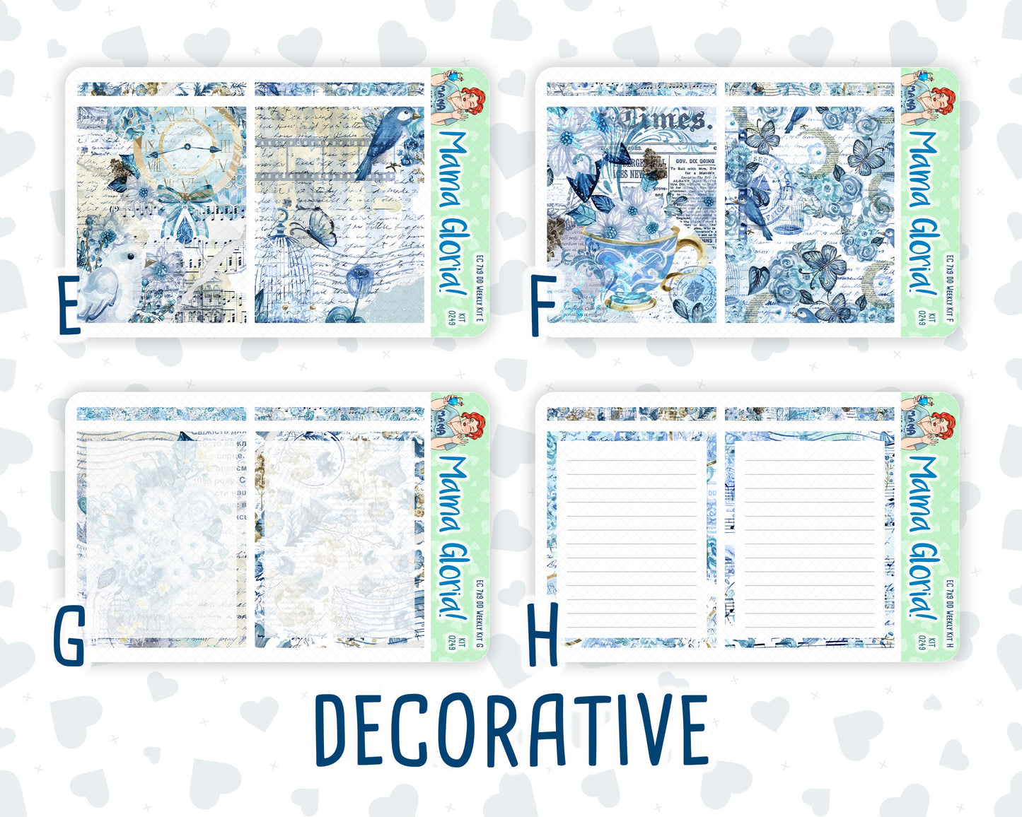 Kit 0249 - 7x9 - Daily Duo - Weekly Kit - January - Icy Lace