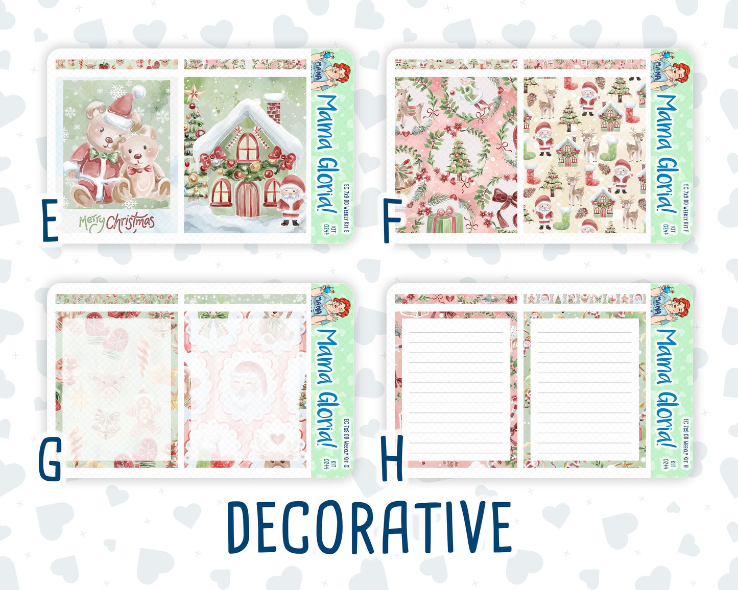 Kit 0244 - 7x9 - Daily Duo - Weekly Kit - December - Santas Village