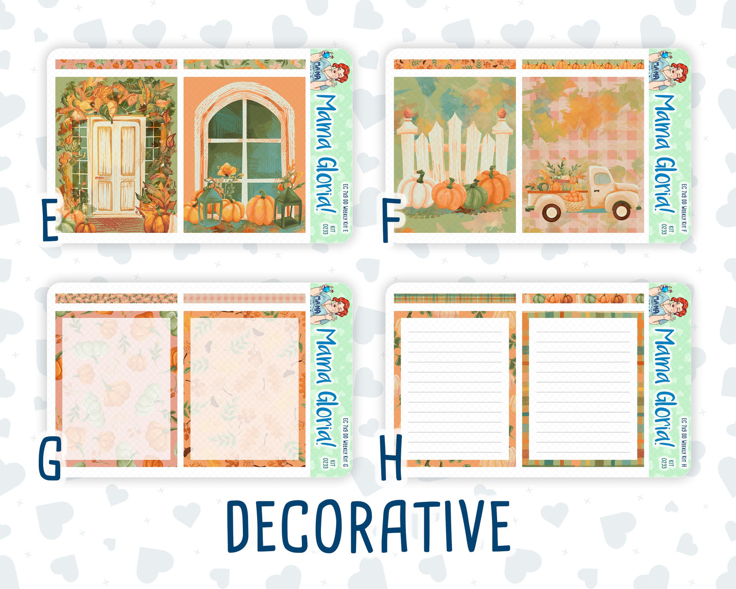Kit 0233 - 7x9 - Daily Duo - Weekly Kit - September - Cinnamon Days