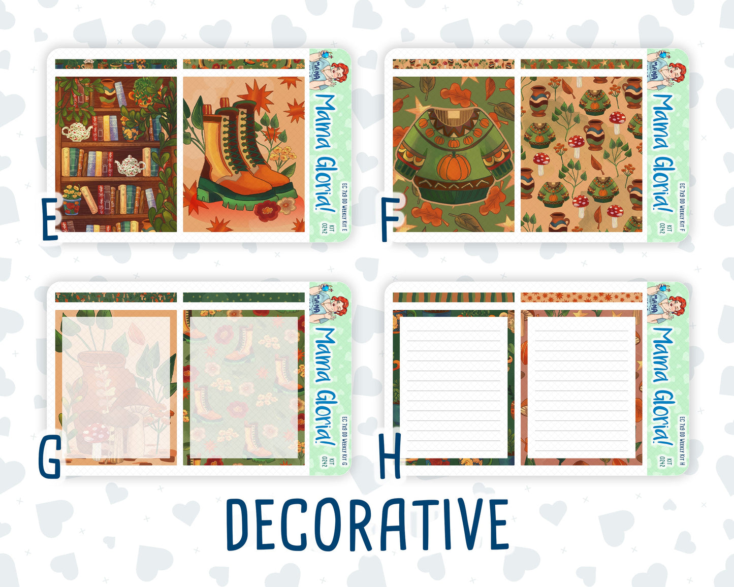 Kit 0242 - 7x9 - Daily Duo - Weekly Kit - November - Cottage Autumn