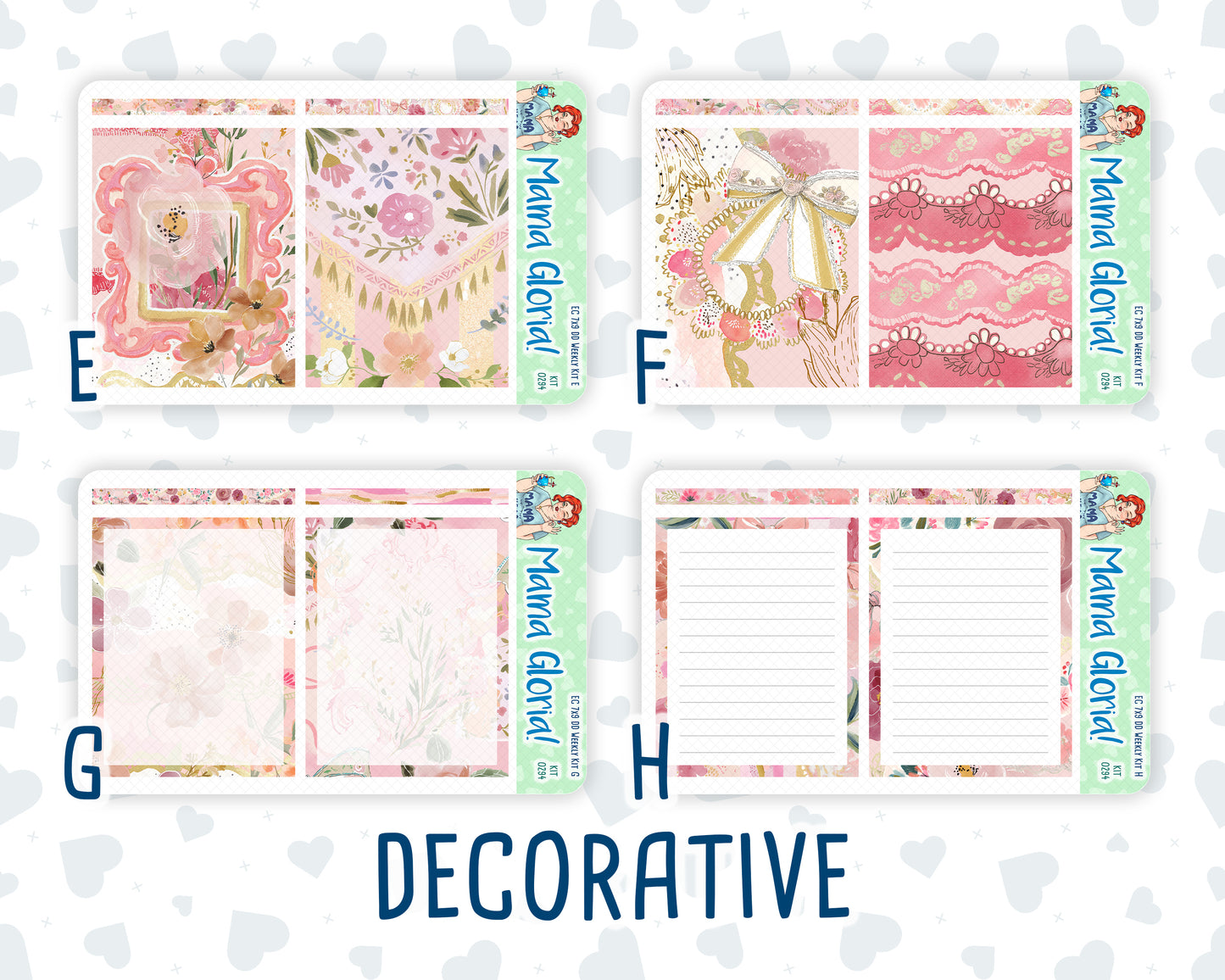 Kit 0294 - 7x9 - Daily Duo - Weekly Kit - September - Rosy Reveria