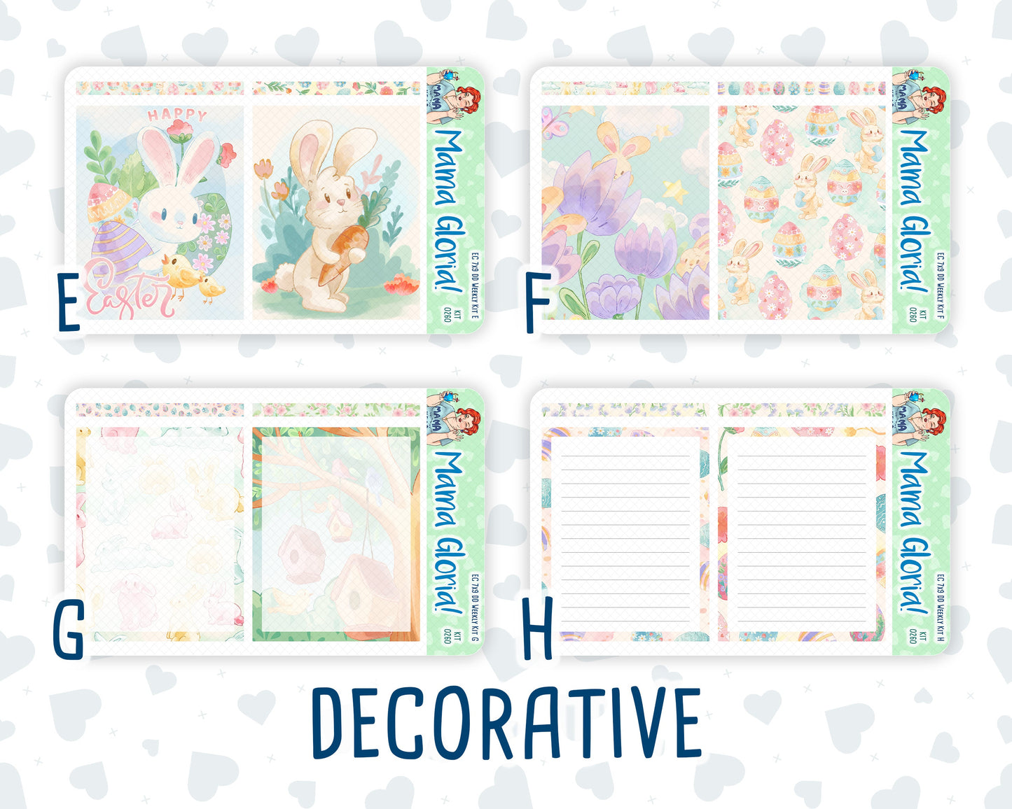 Kit 0260 - 7x9 - Daily Duo - Weekly Kit - April  - Pastel Egg Hunt