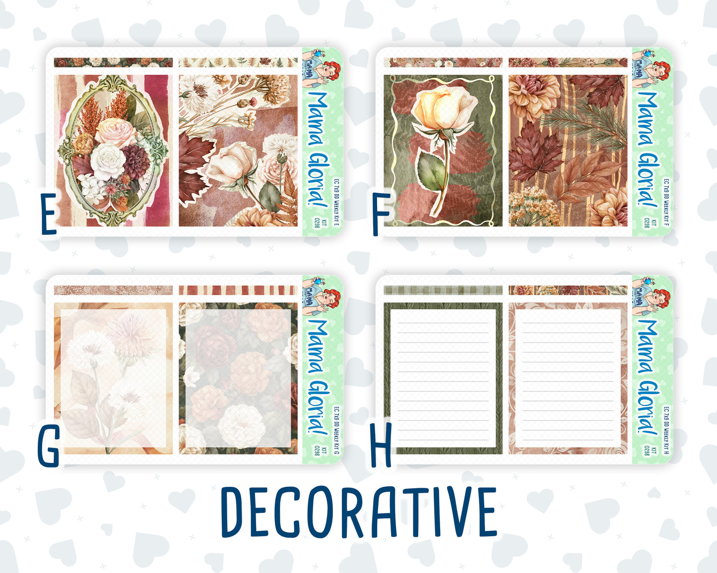 Kit 0298 - 7x9 - Daily Duo - Weekly Kit - October - Velvet Bloom