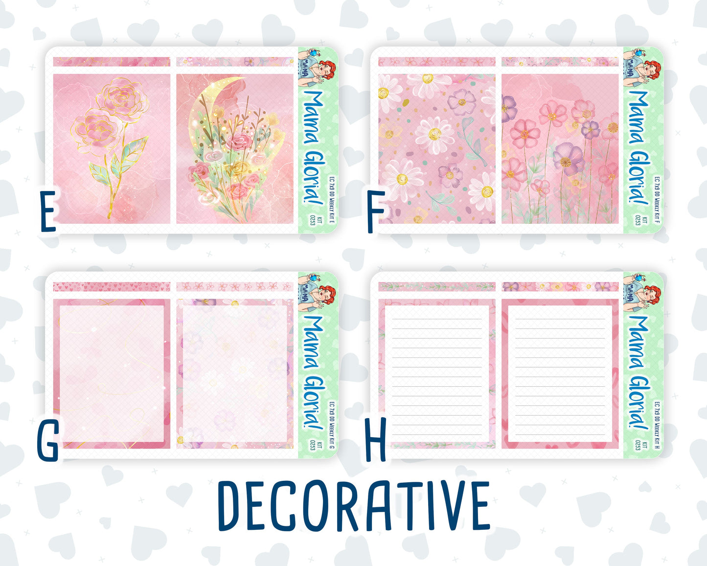 Kit 0253 - 7x9 - Daily Duo - Weekly Kit - February - Rosy Daydreams