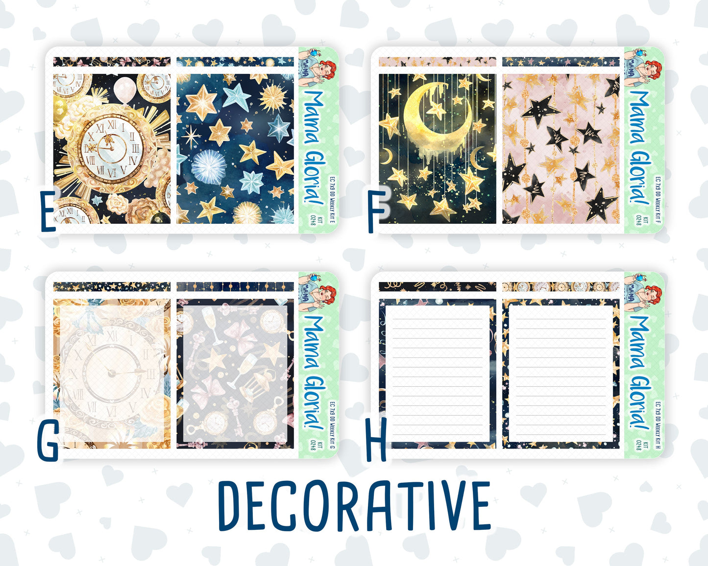 Kit 0248 - 7x9 - Daily Duo - Weekly Kit - January - Midnight Countdown