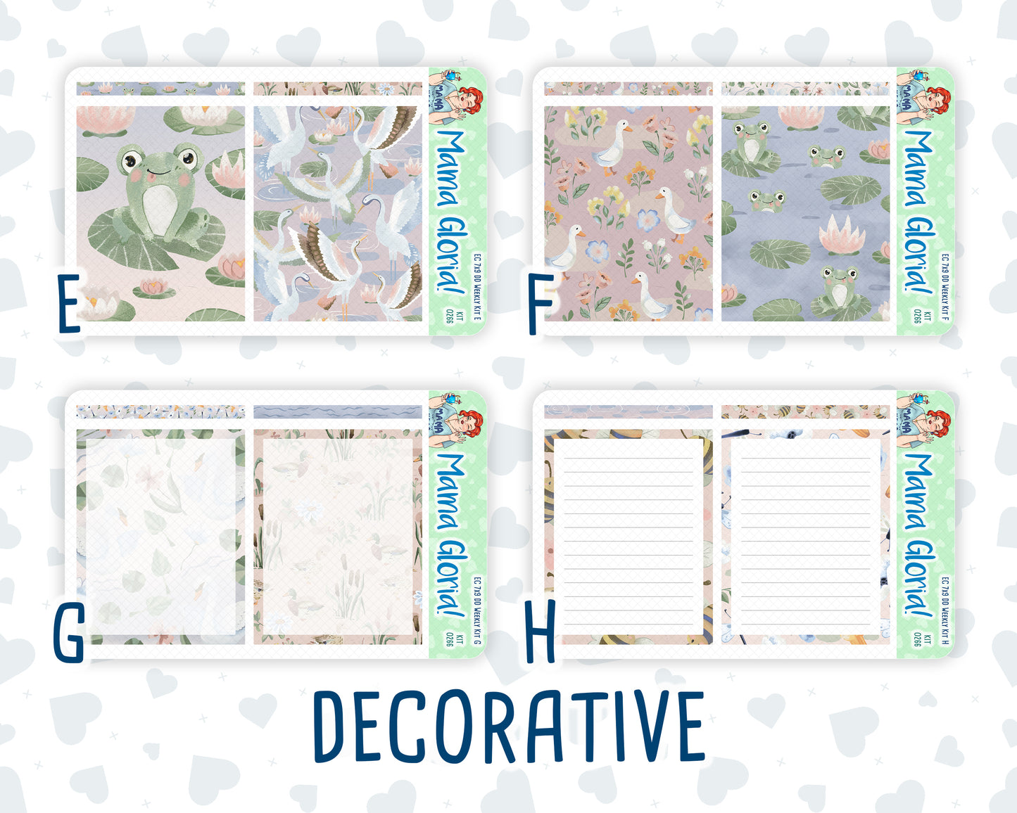 Kit 0266 - 7x9 - Daily Duo - Weekly Kit - May - Froggy Lake Picnic