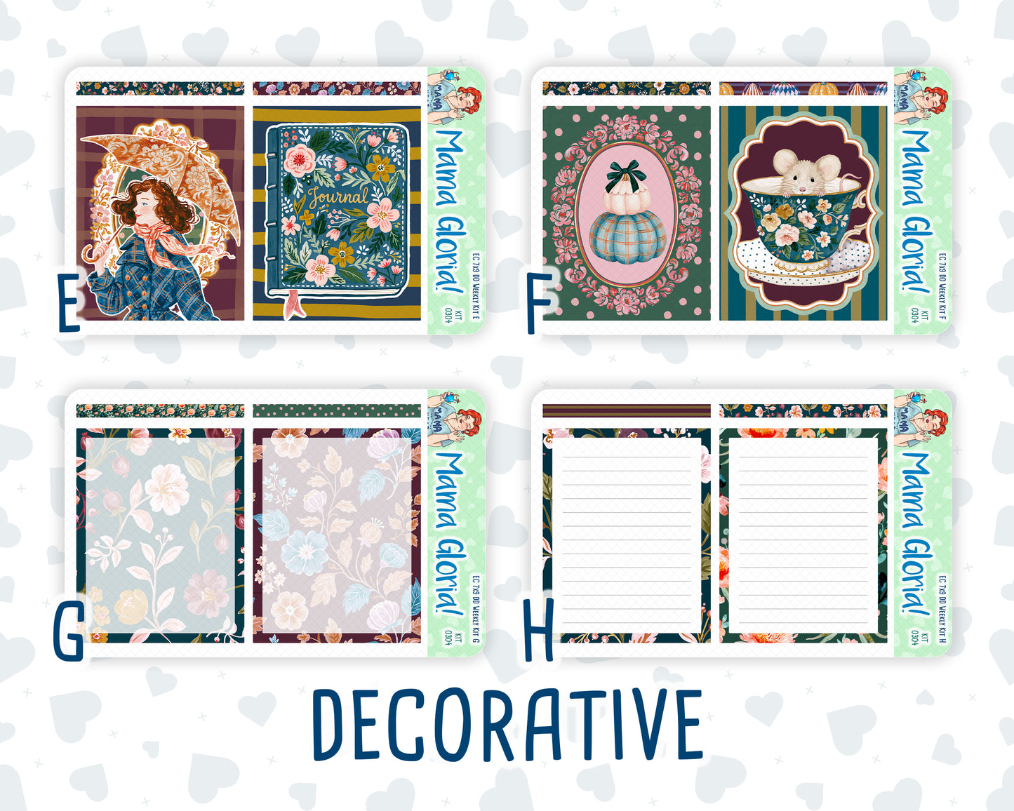 Kit 0304 - 7x9 - Daily Duo - Weekly Kit - November - Autumn In Bloom