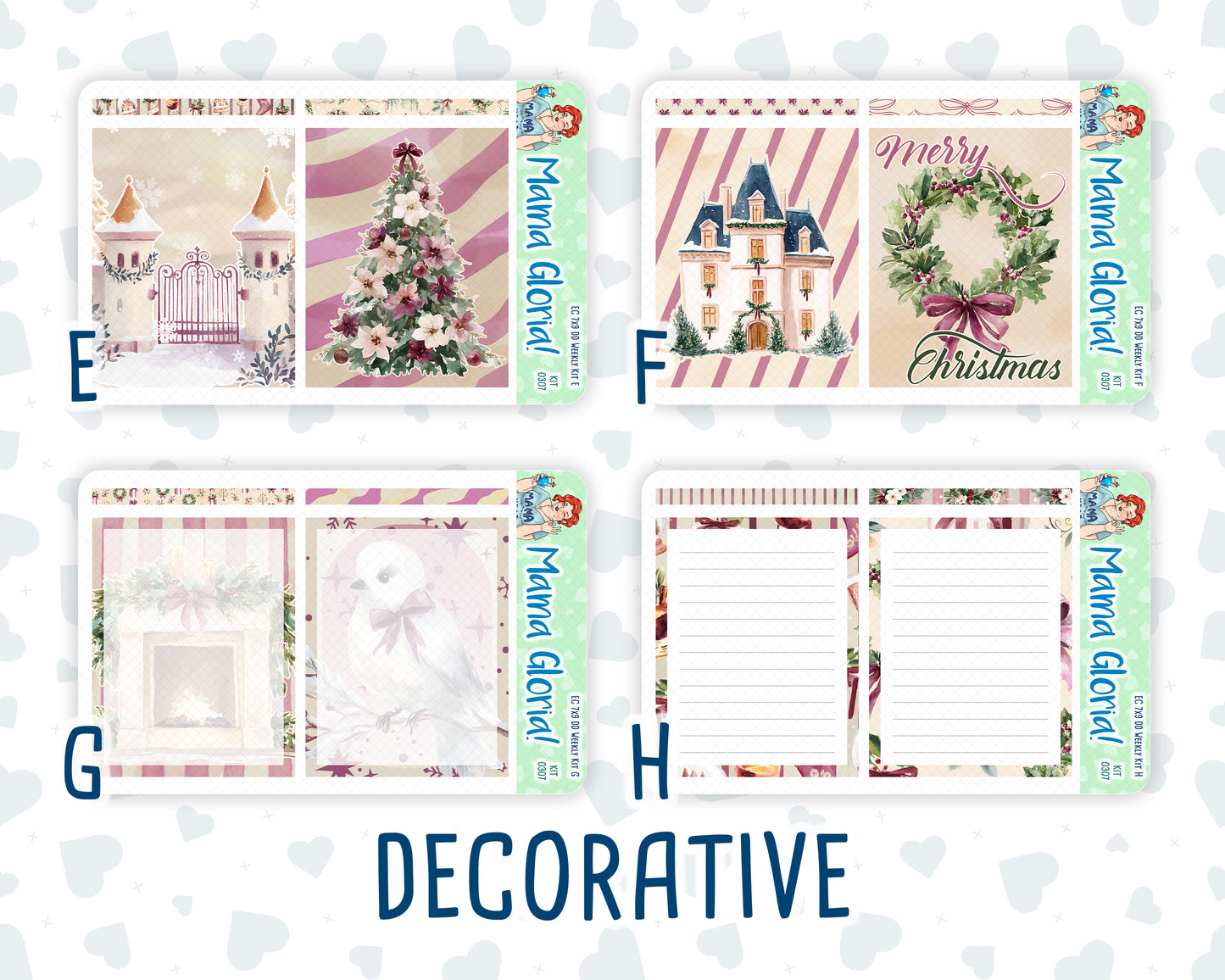 Kit 0307 - 7x9 - Daily Duo - Weekly Kit - December - Velvet Hearth