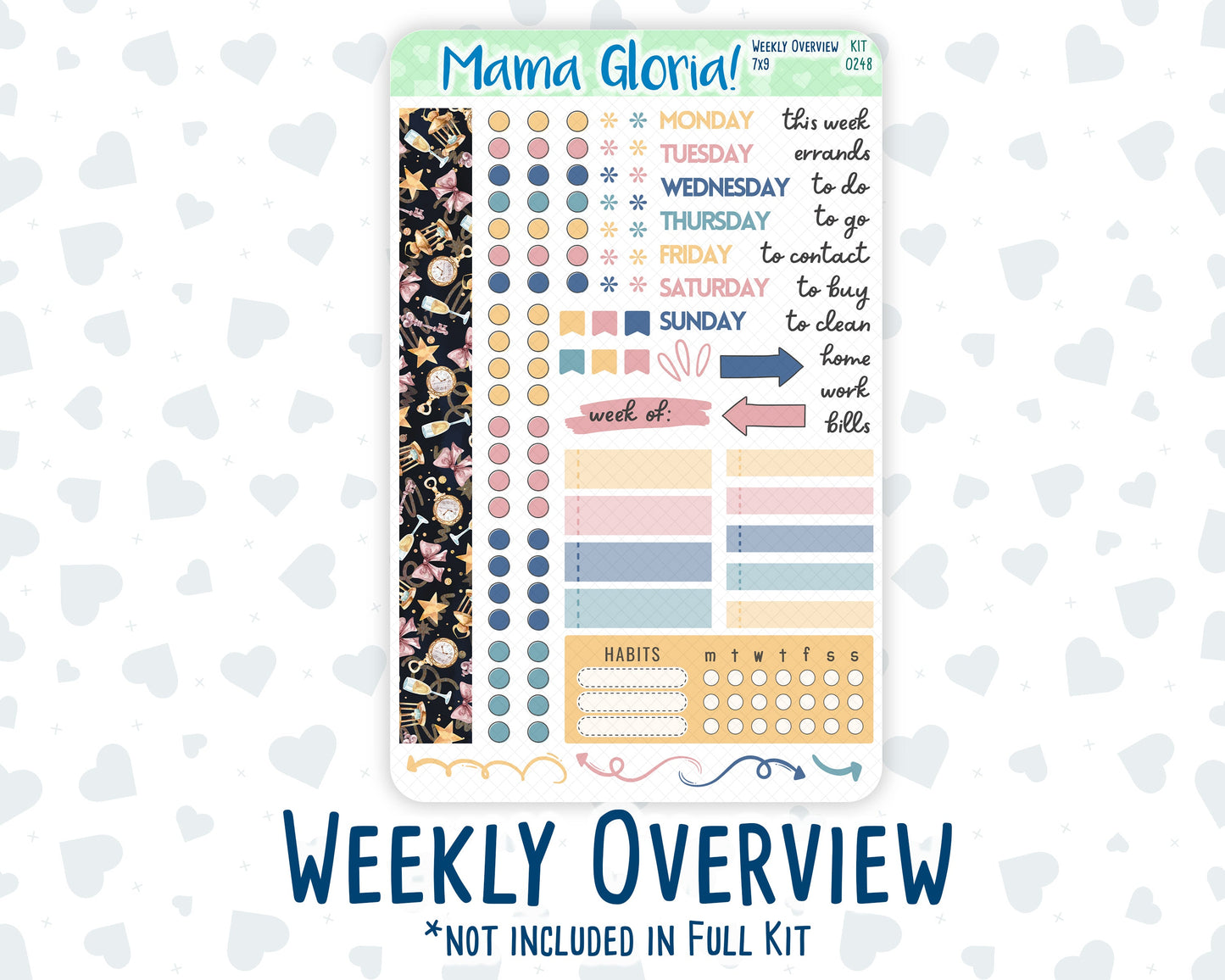 Kit 0248 - 7x9 - Daily Duo - Weekly Kit - January - Midnight Countdown