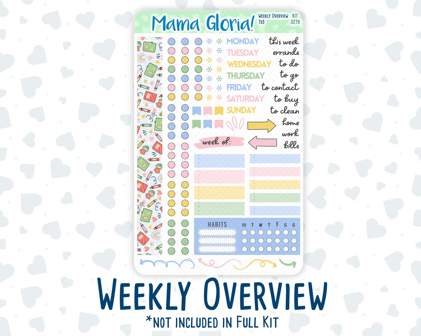 Kit 0279 - 7x9 - Daily Duo - Weekly Kit - August - Not Ready For School