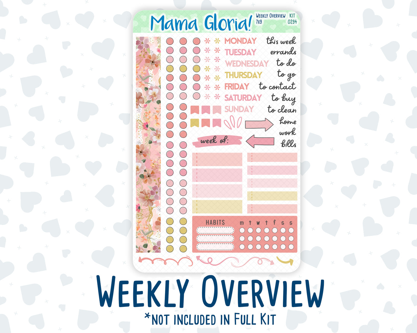 Kit 0294 - 7x9 - Daily Duo - Weekly Kit - September - Rosy Reveria