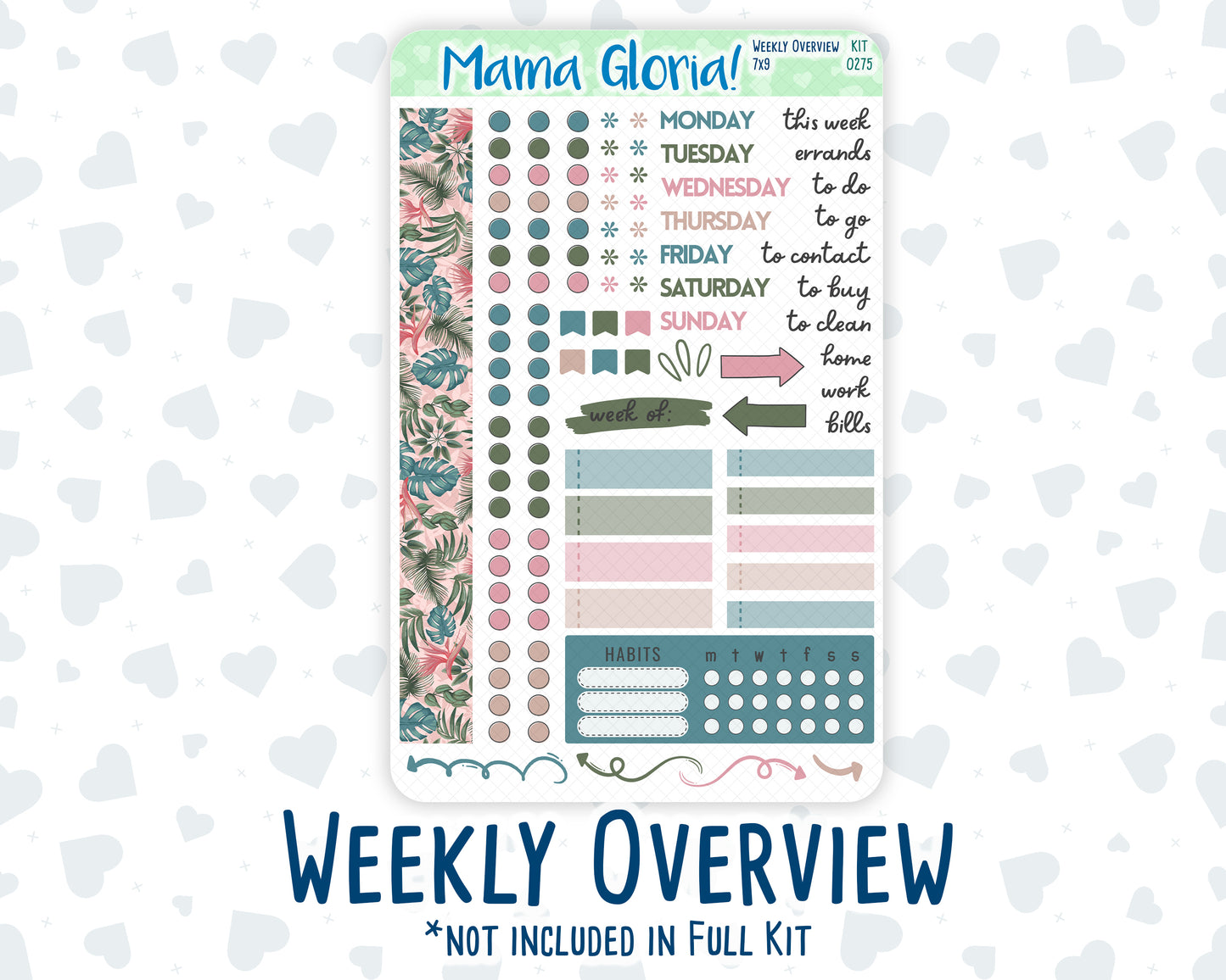 Kit 0275 - 7x9 - Daily Duo - Weekly Kit - July - Tropical Safari Blush