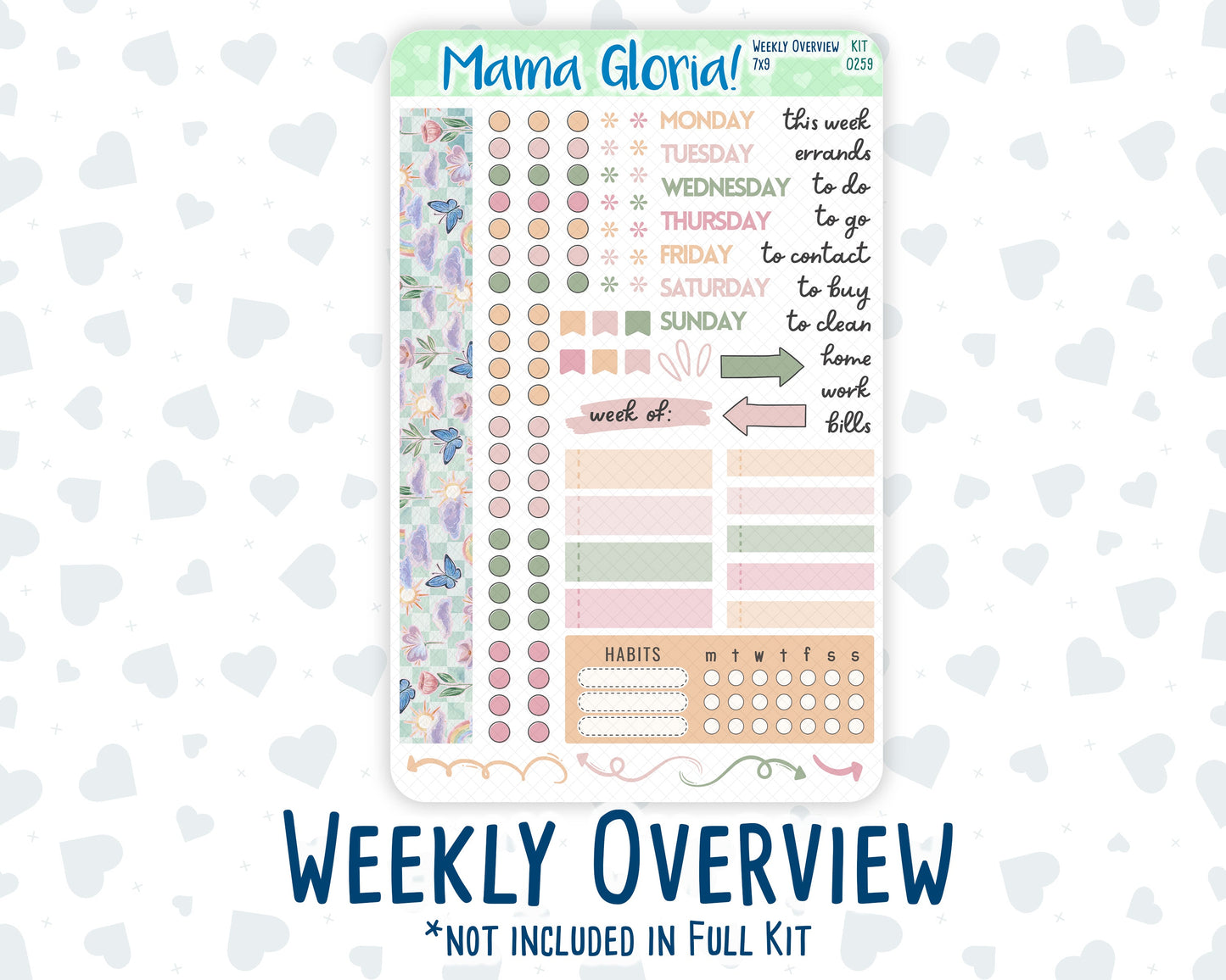 Kit 0259 - 7x9 - Daily Duo - Weekly Kit - March - Spring Garden Chores