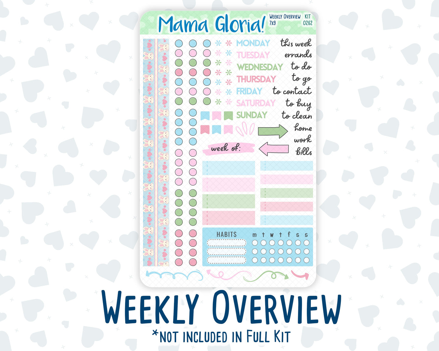 Kit 0262 - 7x9 - Daily Duo - Weekly Kit - April - Spring Puffs