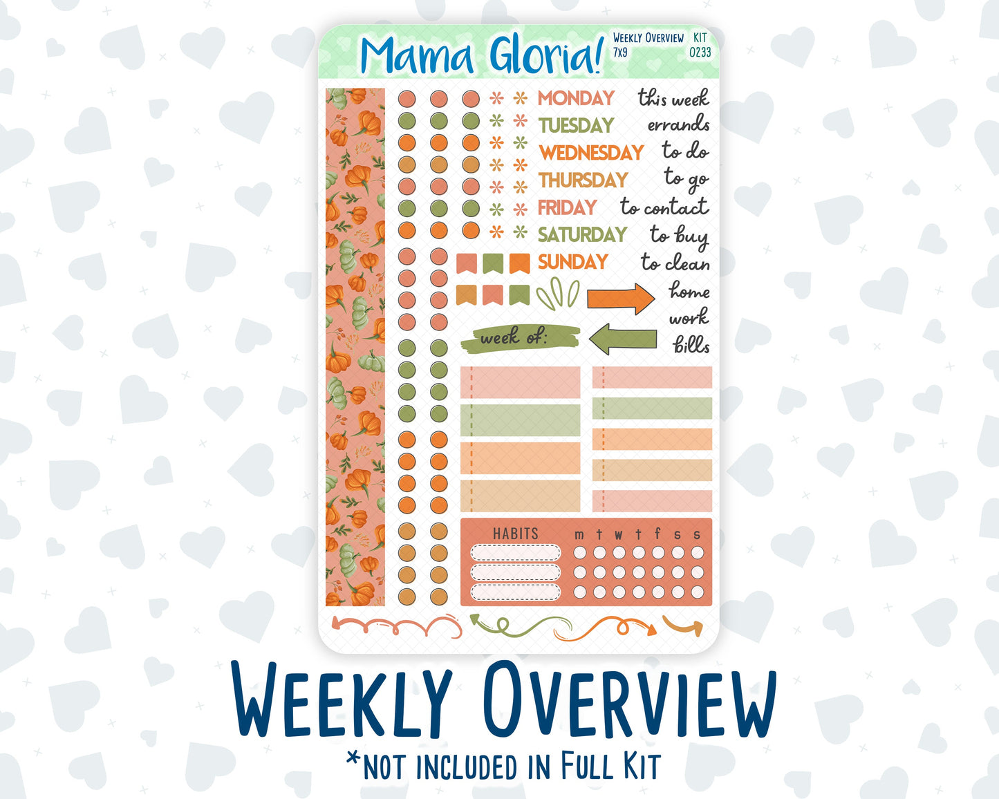 Kit 0233 - 7x9 - Daily Duo - Weekly Kit - September - Cinnamon Days