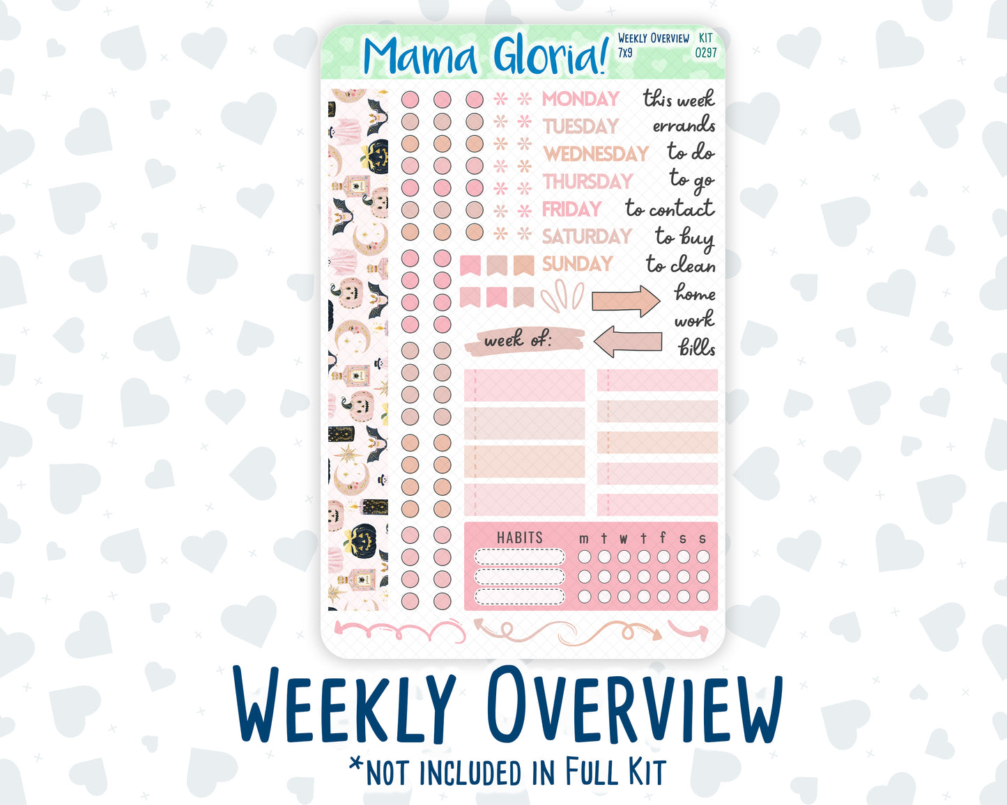 Kit 0297 - 7x9 - Daily Duo - Weekly Kit - October - Pink Spell