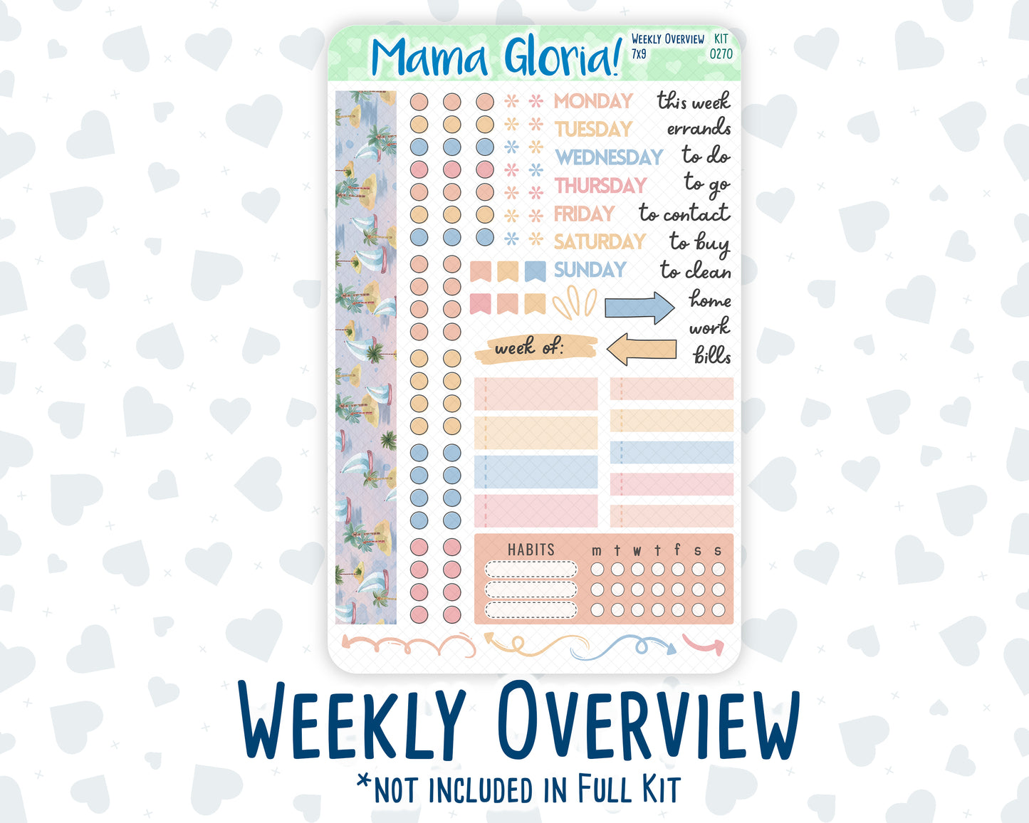 Kit 0270 - 7x9 - Daily Duo - Weekly Kit - June - Beachside Bliss
