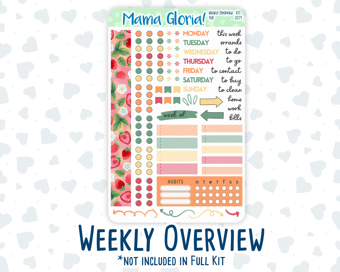 Kit 0271 - 7x9 - Daily Duo - Weekly Kit - June - Strawberry Shore