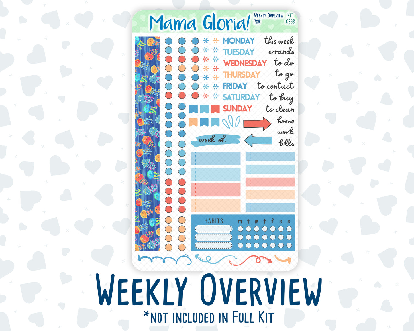 Kit 0268 - 7x9 - Daily Duo - Weekly Kit - June - Sea Sweeties