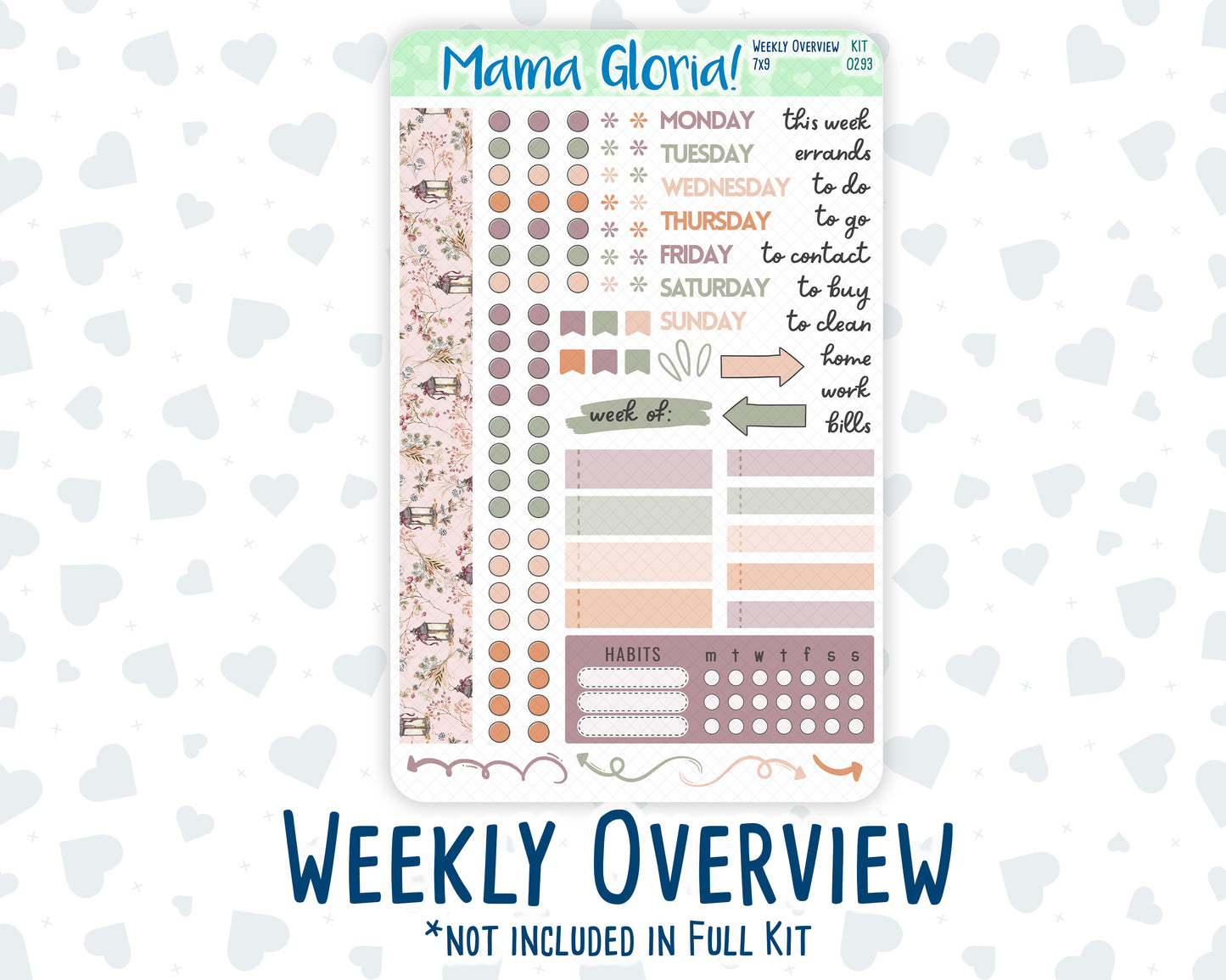 Kit 0293 - 7x9 - Daily Duo - Weekly Kit - September - Fleur de Provence