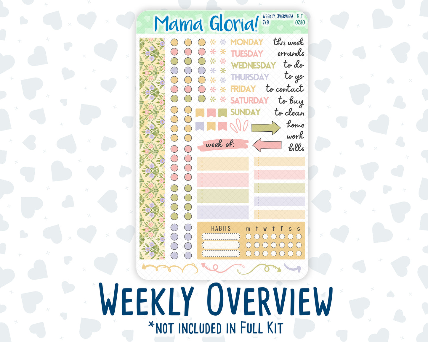 Kit 0280 - 7x9 - Daily Duo - Weekly Kit - Half Past Six In August