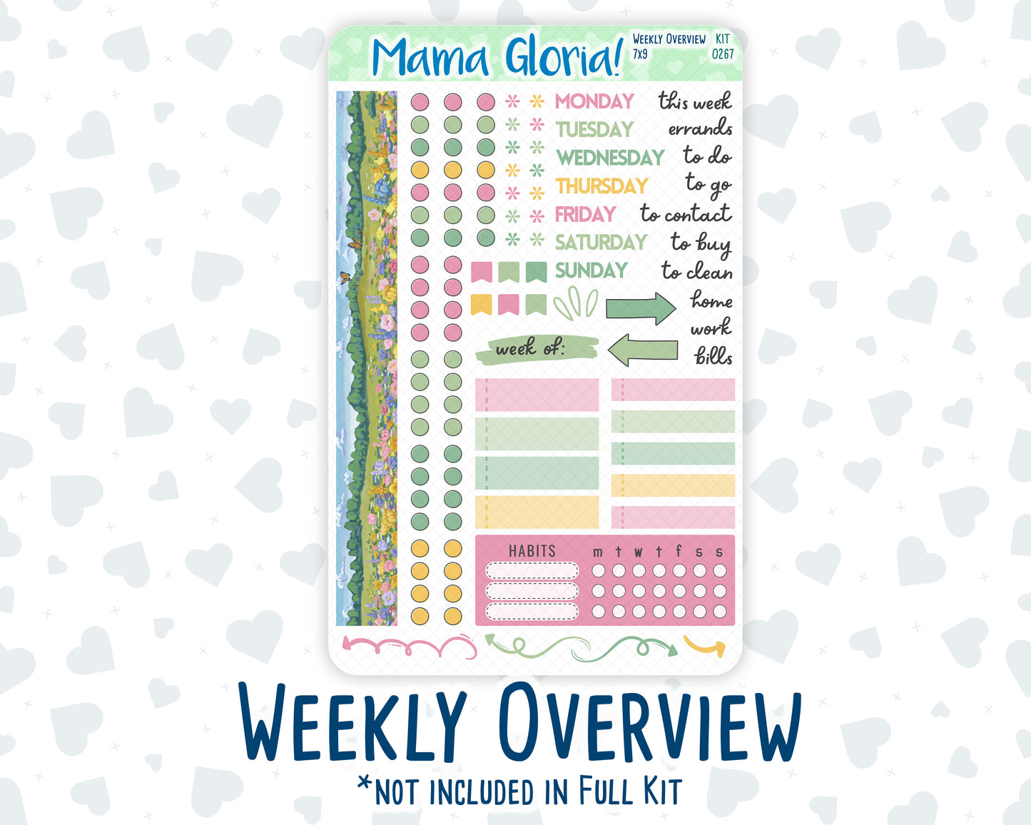 Kit 0267 - 7x9 - Daily Duo - Weekly Kit - May - Flowers For Mama