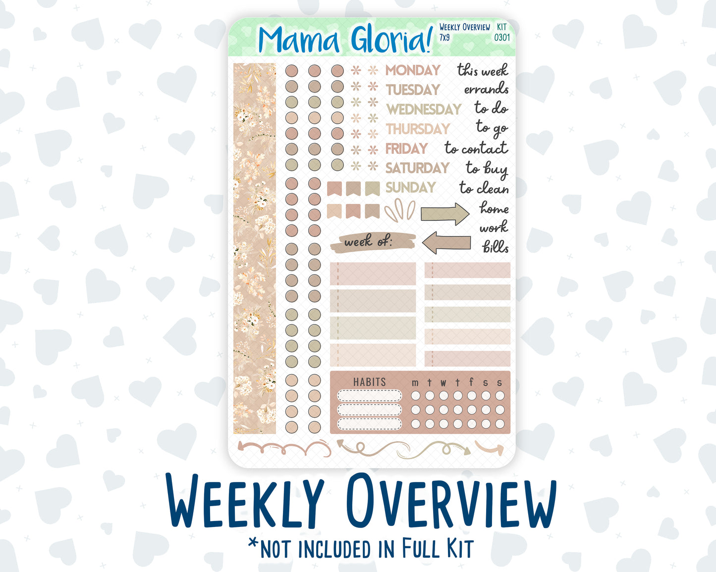Kit 0301 - 7x9 - Daily Duo - Weekly Kit - November - Sunday Comfort
