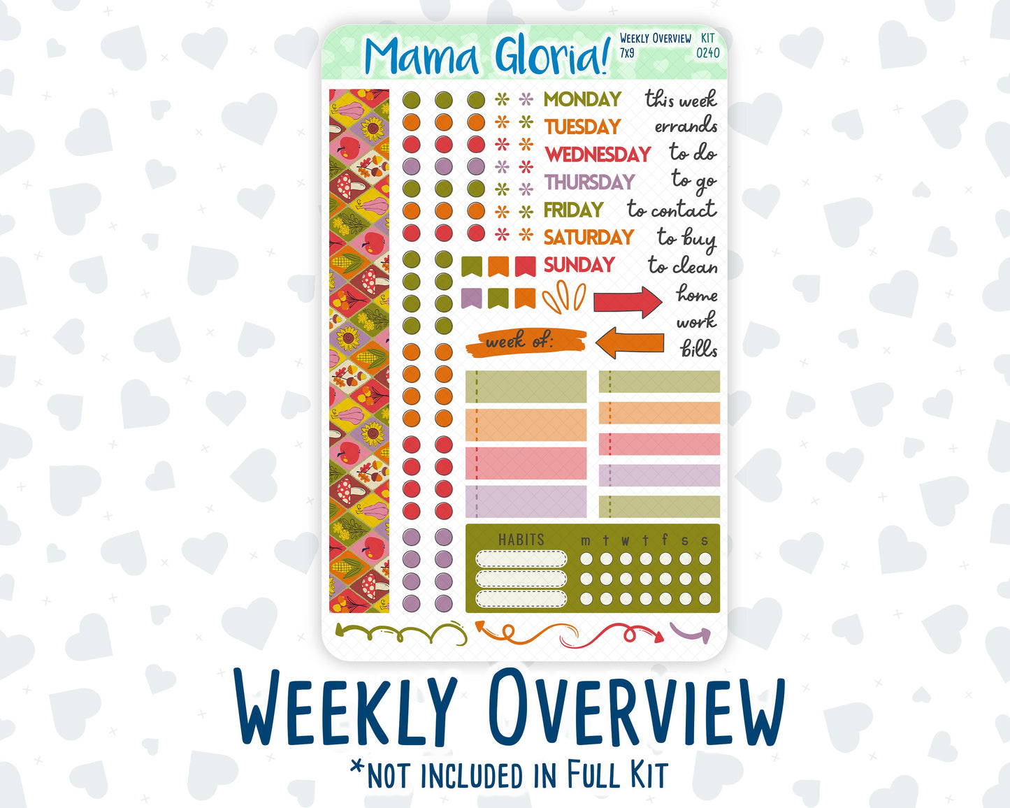 Kit 0240 - 7x9 - Daily Duo - Weekly Kit - November - Cozy Thanksgiving