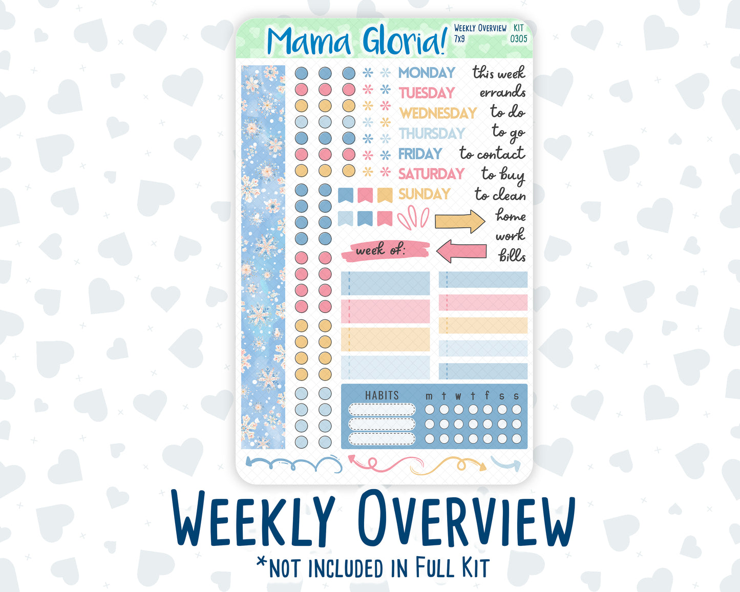 Kit 0305 - 7x9 - Daily Duo - Weekly Kit - December - Sugarplum Parade