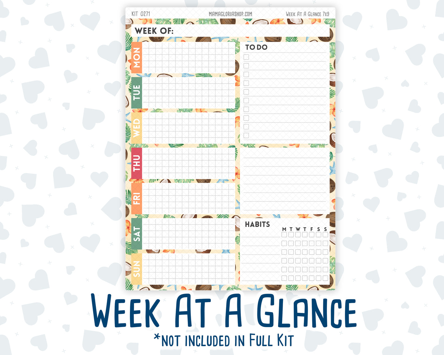 Kit 0271 - 7x9 - Daily Duo - Weekly Kit - June - Strawberry Shore