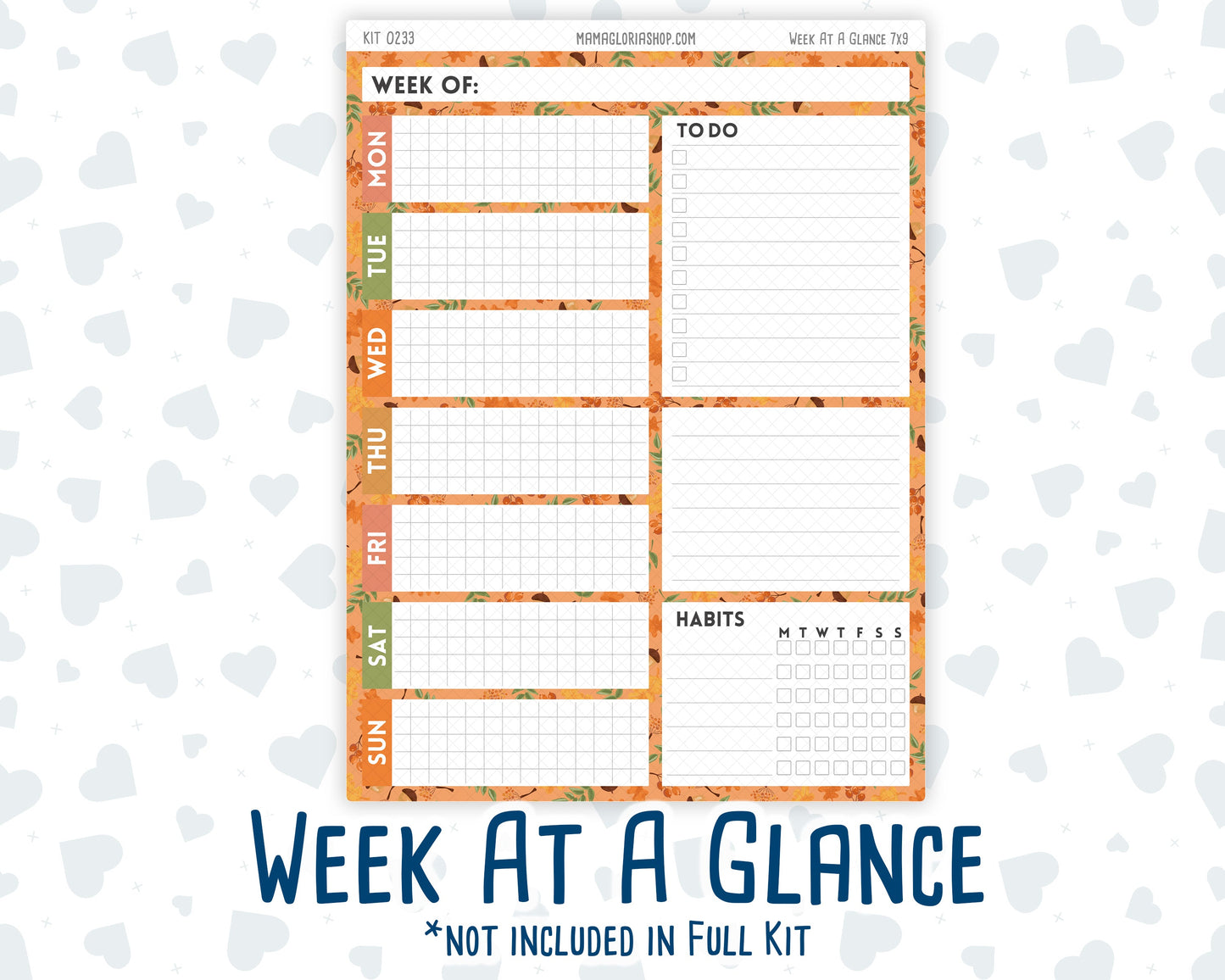 Kit 0233 - 7x9 - Daily Duo - Weekly Kit - September - Cinnamon Days