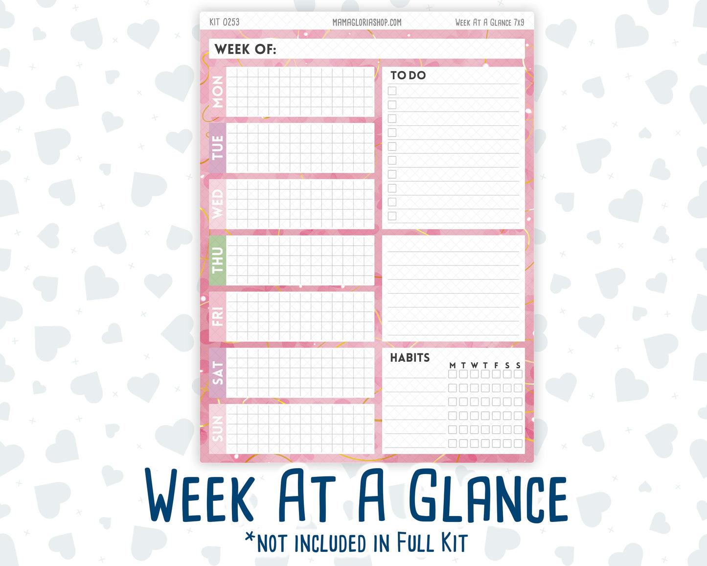 Kit 0253 - 7x9 - Daily Duo - Weekly Kit - February - Rosy Daydreams