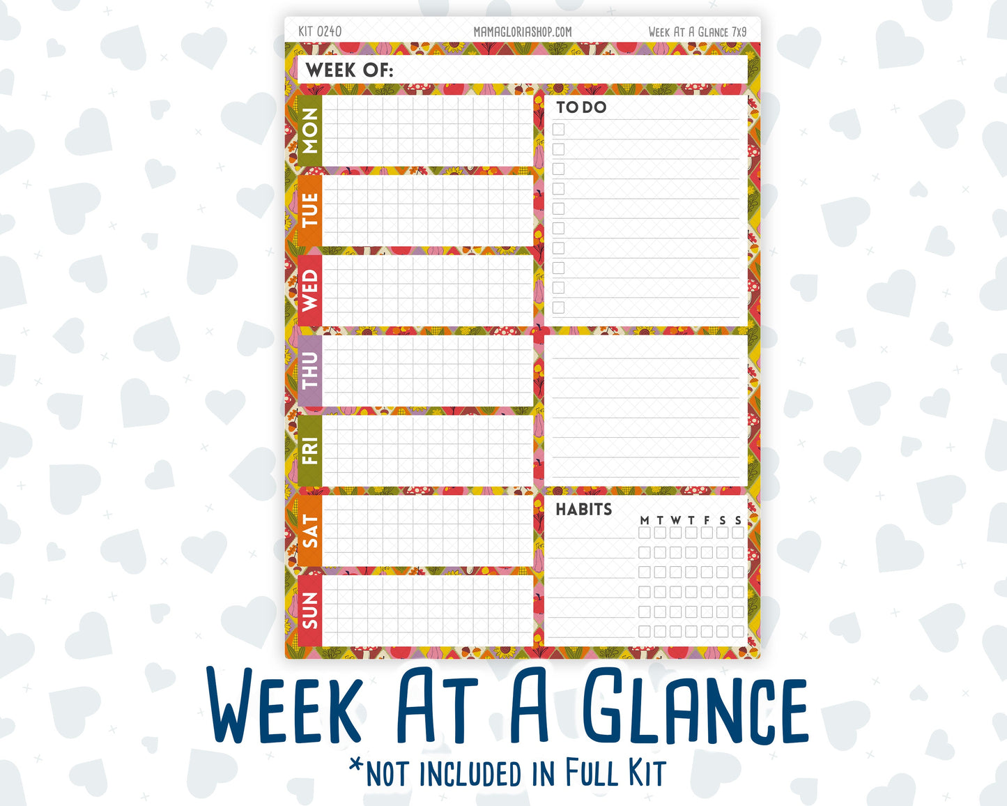 Kit 0240 - 7x9 - Daily Duo - Weekly Kit - November - Cozy Thanksgiving