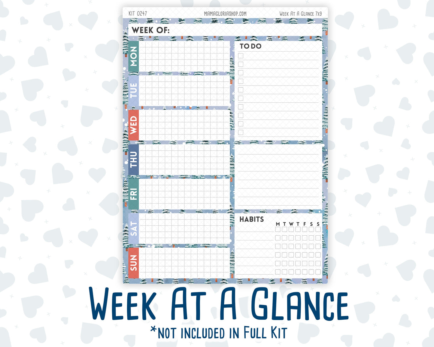 Kit 0247 - 7x9 - Daily Duo - Weekly Kit - December - Snow Day Adventures