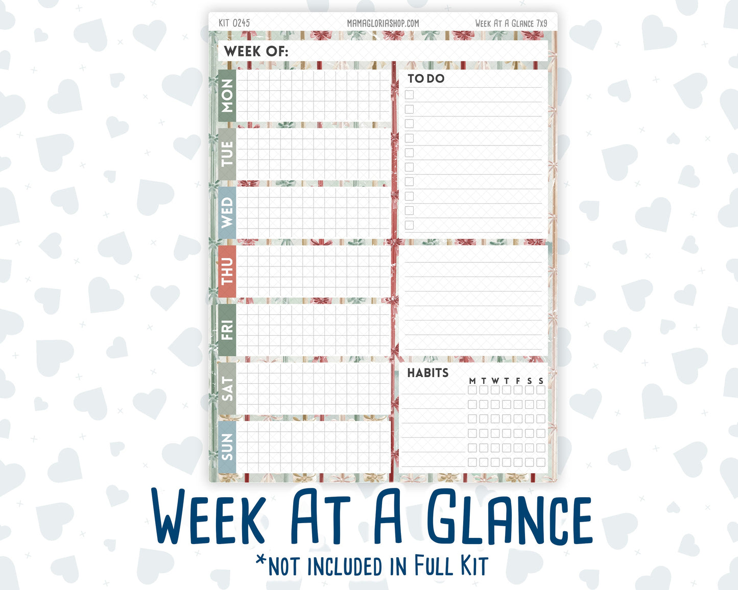 Kit 0245 - 7x9 - Daily Duo - Weekly Kit - December - Vintage Christmas