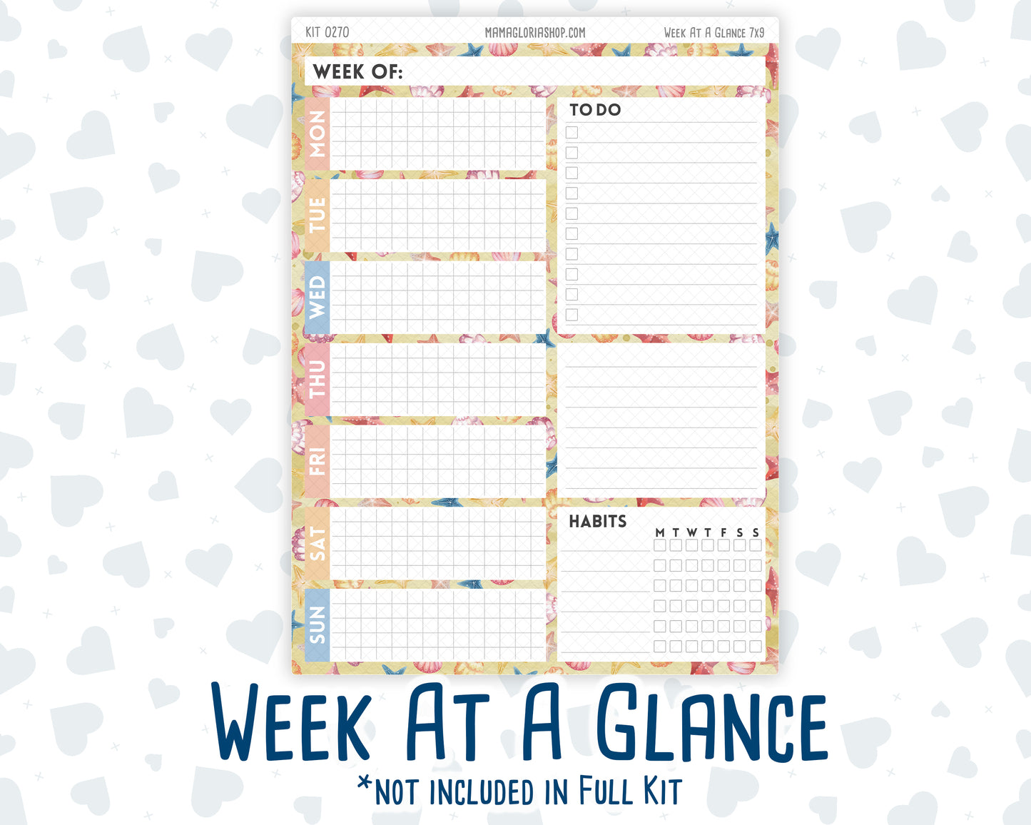Kit 0270 - 7x9 - Daily Duo - Weekly Kit - June - Beachside Bliss