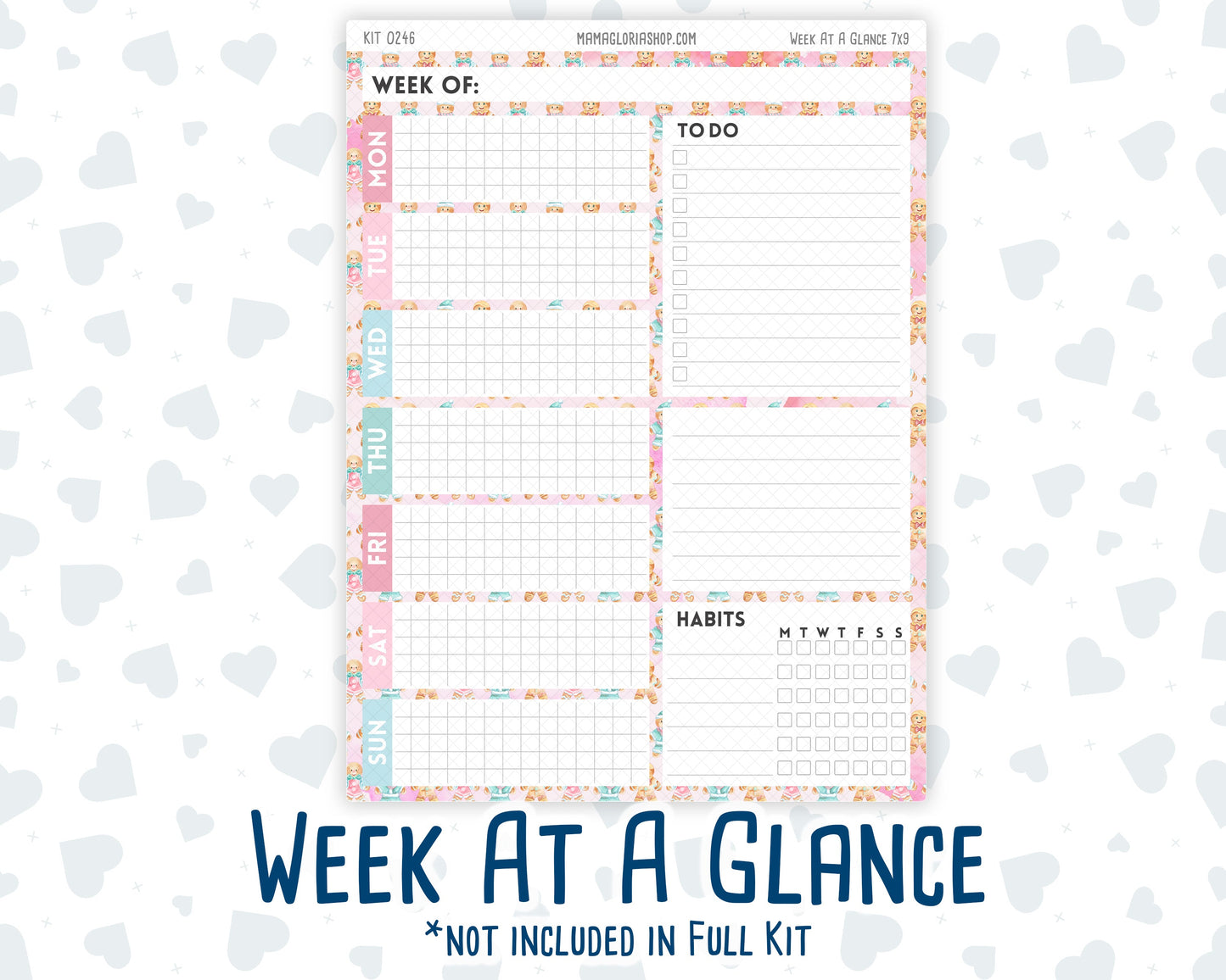 Kit 0246 - 7x9 - Daily Duo - Weekly Kit - December - Gingerbread Sweets