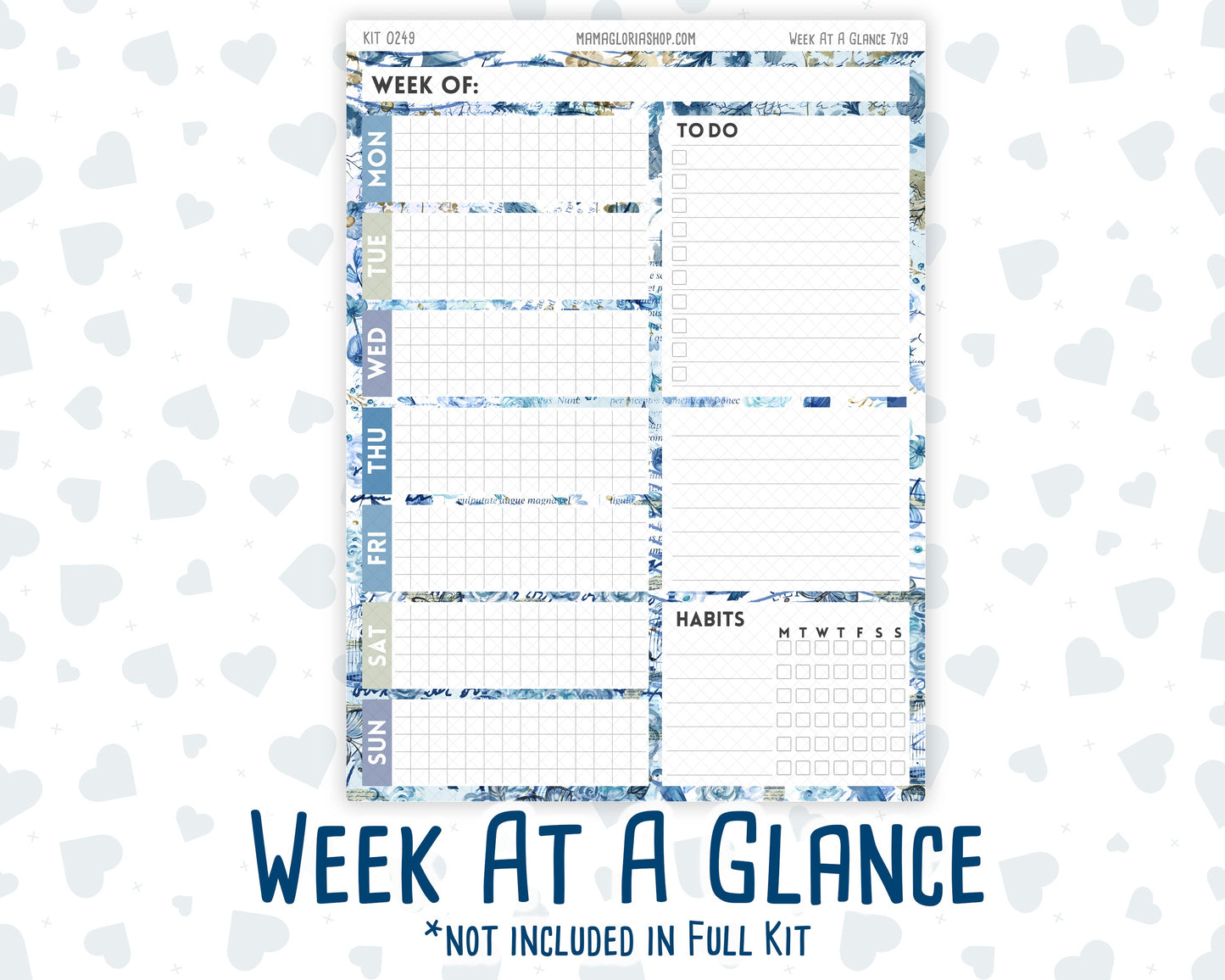 Kit 0249 - 7x9 - Daily Duo - Weekly Kit - January - Icy Lace