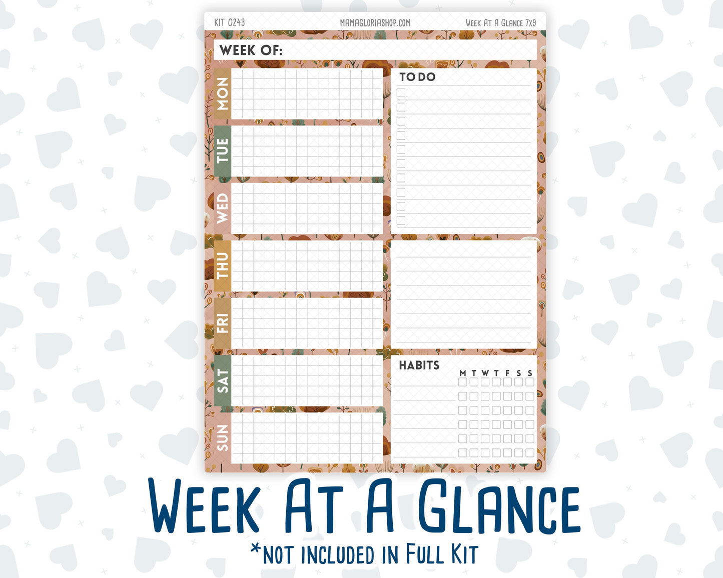 Kit 0243 - 7x9 - Daily Duo - Weekly Kit - November - Boho Autumn