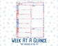 Kit 0273 - 7x9 - Daily Duo - Weekly Kit - July - Americana In Bloom